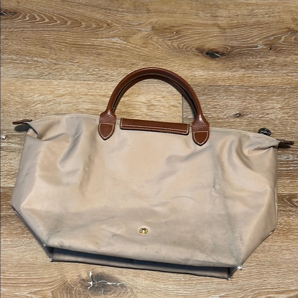 Longchamp Elegant Brown and Cream Women's Handbag - Picture 4 of 16